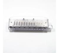 Harmonica 12-hole Chromatic Harmonica Plastic Cover Phosphor Bronze Reeds(Clear,A Tone)