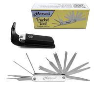 Harmonica 12 in 1 Repair Tool Kit by Harmo - 4 1/2 X 7/8 X 5/8 Inch Pocket Tool Set for HarmonicaService & Maintenance, Suited for All Brands - Hohner, Suzuki, Lee Oskar, Seydel - Designed in the USA