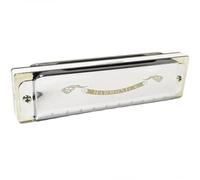Harmonica 12 Tones Silver Harmonica Brass Reedplates Phosphor Bronze Reeds Diatonic Blues Harp Harmonica(BB)