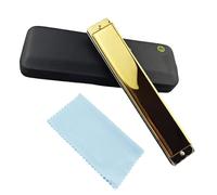 Harmonica 24 hole C major accented harmonica for music lovers(Gold)