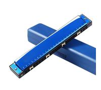 Harmonica 24 Hole C Major Vibrato Harmonica For Beginners(Blue)