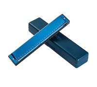 Harmonica 24 Hole Polyphonic Harmonica Multi-Speaker Organ With Folk Adult Three Colors Of Red Blue And Black Are Available(Blue)