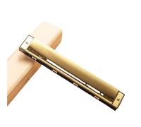 Harmonica 24 Holes Polyphonic C Tune Beginners And Adult Self Taught Musical Instruments(Gold)