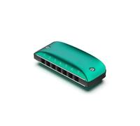 Harmonica 7-hole blues mini harmonica a beautiful gift with free lanyard easy to play instrument (A Bb G F D C key)((Key 0f F))