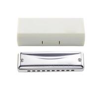 Harmonica A 10 hole harmonica in C major is suitable for playing musical instruments.(White)