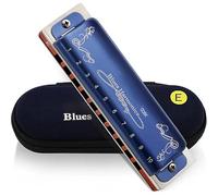 Harmonica Adults Harmonica 10 Holes 20 Tones Diatonic Blues With A Case(Key of E)