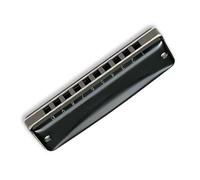 Harmonica Beautiful Black 10 Hole Blues Harmonica Diatonic Harp Instrument Standard Pitch (Color : D)