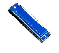 Harmonica Blues Harmonica Blues 10 Hole C Tune Beginner Ten Hole Professional Performance-level Instrument(Up Blue)