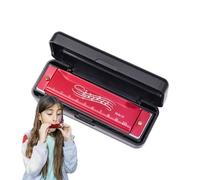 Harmonica by Mouth - ABS Metal 10 Holes 20 Notes | Musical Instrument Facilitated for Beginners | Harp Portable Blues Folk Type Adults Children Preparatory Practice Learning Improvisation Viagg