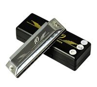 Harmonica C Diatonic Key 10 Holes Blues Mouth Organ(Silver)