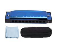 Harmonica C Key 10 Holes Harp Diatonic Mouth Organ Diatonic Scale Harmonica for Beginner and Everyone Who Loves Harmonica(Navy blue)