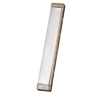 harmonica C Tone Diatonic Harp Mouth Organ Harp Early Education Music Sense Training (Color : Silver 28 hole polyp)