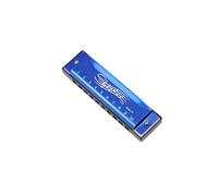 Harmonica Chromatic 10 Hole Harmonica Professional Performance Instrument(Blue)