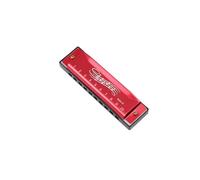 Harmonica Chromatic 10 Hole Harmonica Professional Performance Instrument(Red)