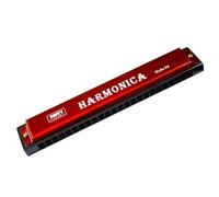 Harmonica Chromatic C 24 Hole Woodwind Harmonica(Red)