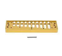Harmonica Comb 10 - Hole Blues Harp Comb Part for SP20, Aluminum Alloy Replacement Comb with Rounded Edges and Rounded Mouthpiece Holes for Comfortable Play (Gold)