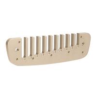 Harmonica Comb, High Strength Impact Resistant Aluminum Alloy 10 Hole Replacement Part, Durable Harmonica Accessory for Beginners Musicians Practice Repair Gold