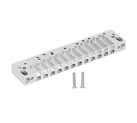 Harmonica Comb Part for 270D, 12Hole Chromatic Scale Comb, Frosted Silver Lightweight Aluminum Alloy Harmonica Accessory with 2 Screws, Perfect Replacement Comb for Enhanced