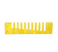 Harmonica Comb Part for Marine Band Crossover/Deluxe, Acrylic Harmonica Comb Replacement, Wind Instrument Accessories with Shelf Design, Non - Deformed Comb for Tight Seal a (Yellow)
