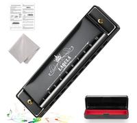 Harmonica Diatonic Blues Harmonica Key of C Blues Harp Harp Harmonica 10 Holes with Protective Case, Standard Harmonica Gifts for Adults, Professionals, Beginners and Students