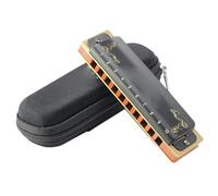 Harmonica For Beginner 12 Tones Harmonica Brass Reedplates Phosphor Bronze Reeds Diatonic Blues Harp Good Harmonica(BB)