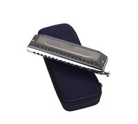 Harmonica For Beginner 16-hole Chromatic Harmonica Has A Diaphragm Playing Instrument With A Black Copper Shell