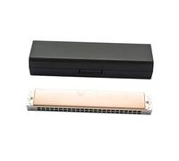 Harmonica For Beginner 24-hole Polyphonic Harmonica 12-tone Full Metal Copper Grid Adult Professional Performance-level Harmonica(F Tone)