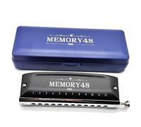 Harmonica For Beginner 48 Chromatic Harmonica Key Of C 12-Hole 48 Tones Mouth Organ Professional Harmonica For Adults Beginners