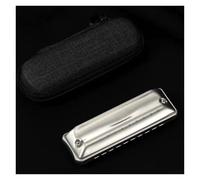 Harmonica For Beginner Blues Harmonica 10-hole 20 Tone Key Of C Armonica Profession Diatonic Mouth Organ Aluminum Alloy Comb Harp(Blues-A)