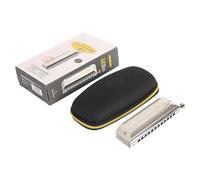 Harmonica For Beginner Chromatic Harmonica 12 Hole 48 Tone Key Of C Professional Chromatic Mouth Organ Harmonica For Adults Beginners(Bb)