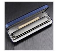 Harmonica For Beginner Chromatic Harmonica 24-hole C-key Polyphonic Professional Performance-level Beginner Harmonica(Black 1)