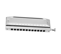 Harmonica For Beginner Chromatic Remolo Harmonica 16-Hole 64 Notes Professional Armonica Slide Chromatic Mouth Organ(Silver,12 hole)