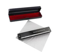 Harmonica For Beginner Professional Diatonic Harmonica 10 Holes 20 Tone Key Of C Gold Color Blues Jazz Rock Folk Music(24 hole 2)