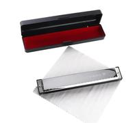 Harmonica For Beginner Professional Diatonic Harmonica 10 Holes 20 Tone Key Of C Gold Color Blues Jazz Rock Folk Music(24 hole 1)