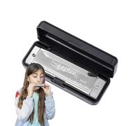 Harmonica For Beginners - Red Steel Shell, Balanced Tone, Lightweight Form Factor, Harmonic Learning Ensemble | Concert Festive Trail Pathway Bayfront Highland Evergreen Windcrest Dayglow