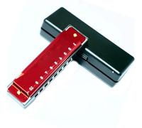 harmonica Harmonica 10 Holes Harp 20 C Tone Diatonic Harp Key C Jazz Band Mouth Organ Harp (Color : R)