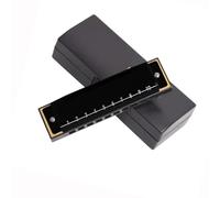 harmonica Harmonica C Tone Key 10 Holes Clues Tuning Mouth Organ Gaita Musical (Color : Black)