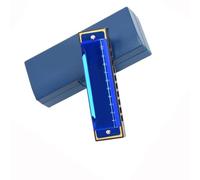 harmonica Harmonica C Tone Key 10 Holes Clues Tuning Mouth Organ Gaita Musical (Color : Blue)