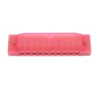 Harmonica Harmonica For Beginners Portable Small Ten Hole Instrument Durable And Colorful(Red)