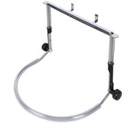 Harmonica Holder Stand Adjustable Neck Frame Soft Rubber Padding Sturdy Steel Construction Hands-Free Playing Fits Most Harmonica Models Silver Black For Musicians Performing(Silver)