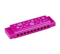 Harmonica in C Key 10 Holes 20 Tunes, Kids Harmonica with Carrying Plastic Case, Pink ABS Harp Mouth, Suitable for Beginner, Kids, Children, Students