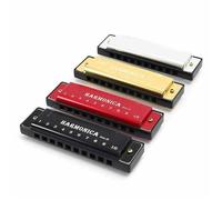 Harmonica In The Key Of C 10 Holes Diatonic Scale With Case Suitable For Beginners(Gold)