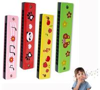 Harmonica Kids,4 Styles Lightweight Cartoon Fun Harmonica with Double Row of 16 Holes, Educational Harmonica for Beginners Students Children’s Music Gifts