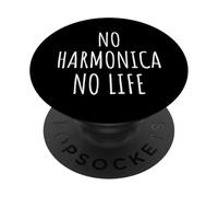 Harmonica Men Women Kids Music Blues Folk Instrument Player PopSockets Adhesive PopGrip