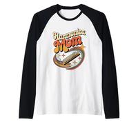 Harmonica Mom Retro Musician Blues Style Raglan Baseball Tee