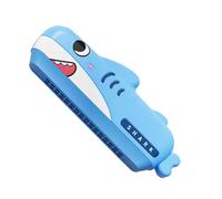 Harmonica Mouth Organ - Shark Shape Kids Harmonica Cartoon Mouth Organ - Washable Educational Multifunctional Tool for Preschool Learning Games