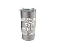 Harmonica Musican Just Blow & Present Moment Harmonica Stainless Steel Insulated Tumbler