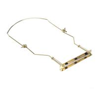 Harmonica Neck Rack Mount Holder for 10-Hole Harmonicas - Adjustable Spring-Tension Metal Support Stand, Gold/Black, Folk & Blues Music Accessory(Gold)