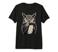 Harmonica Owl Blues Jazz Night Musician Style Premium T-Shirt