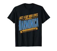 Harmonica Player Guy Who Loves Simple Identity Enthusiast T-Shirt